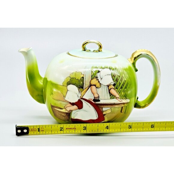 Royal Bayreuth Sunbonnet Babies Ironing Day Teapot Tuesday Child - Picture 13 of 13